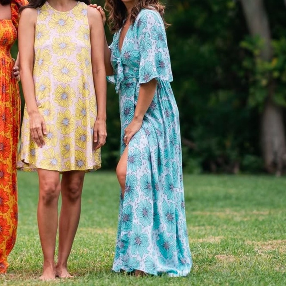 Fighting Eel Ava Sky X Jana Lam seaflower maxi dress small (can fit Medium) NWT
